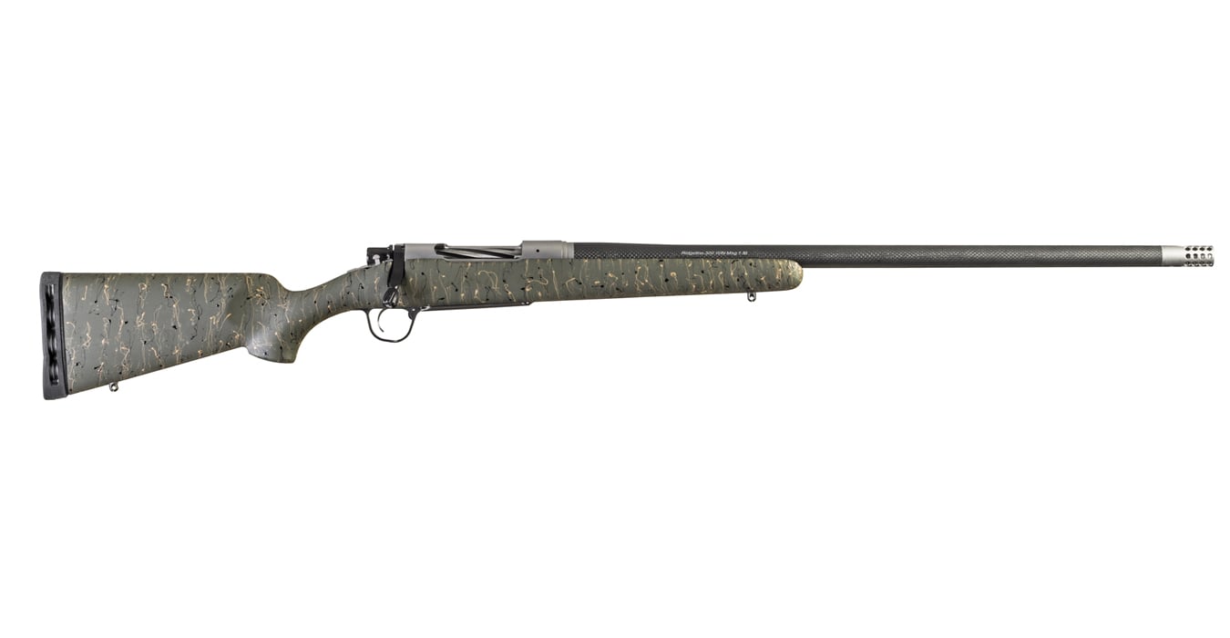 CHRISTENSEN ARMS RIDGELINE 300 WIN MAG STAINLESS, GREEN/BLK/TAN STK