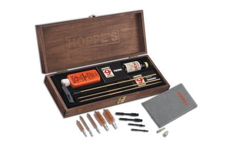 DELUXE GUN CLEANING KIT FOR RIFLE AND SHOTGUN IN WOOD BOX