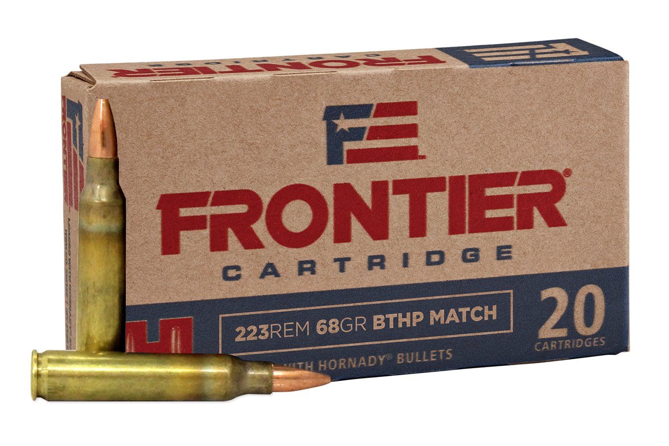 HORNADY 223 REM 68 GR BTHP MATCH FRONTIER