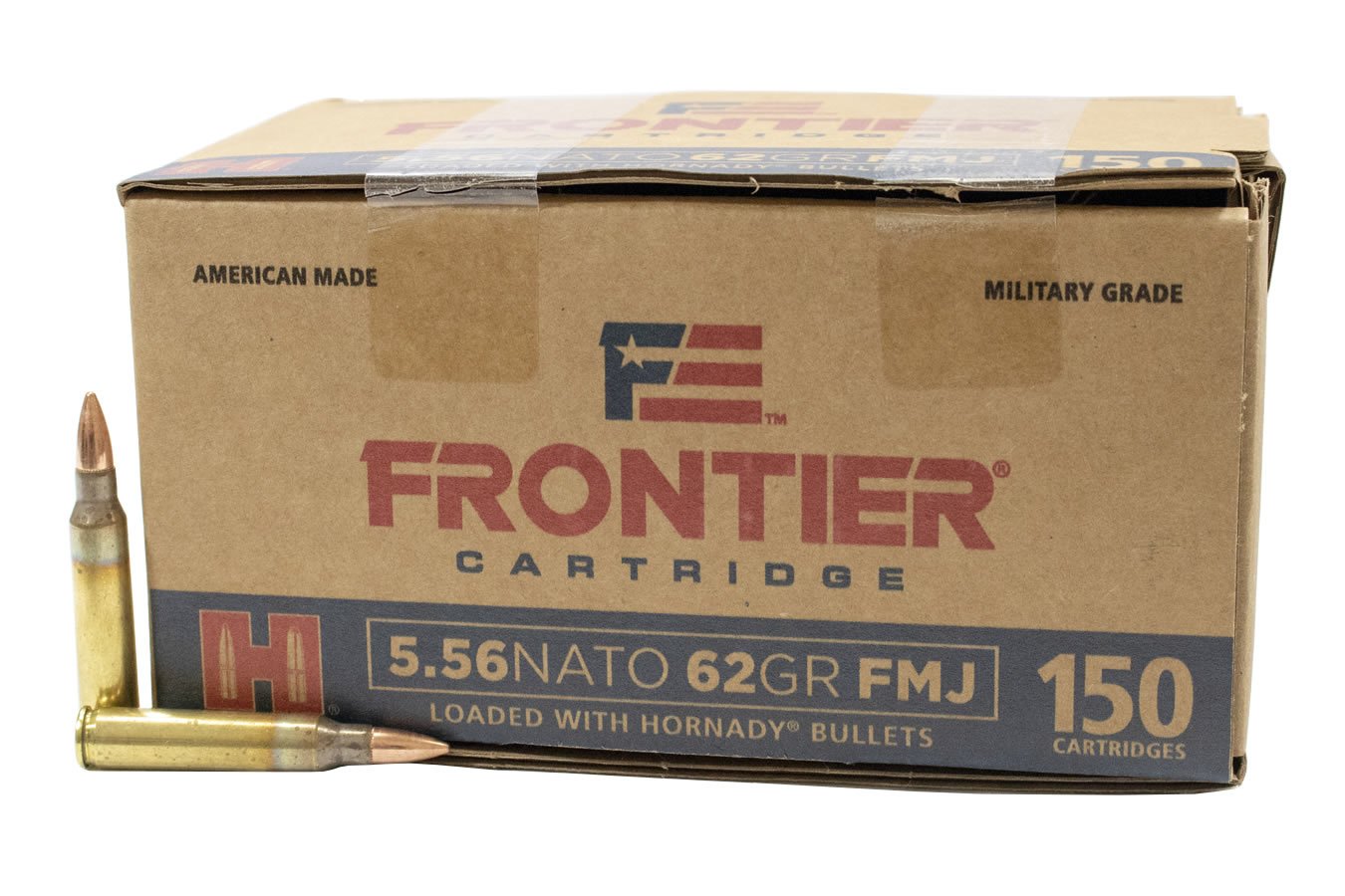 HORNADY 5.56 NATO 62 GR FMJ FRONTIER (150 - LOOSE)