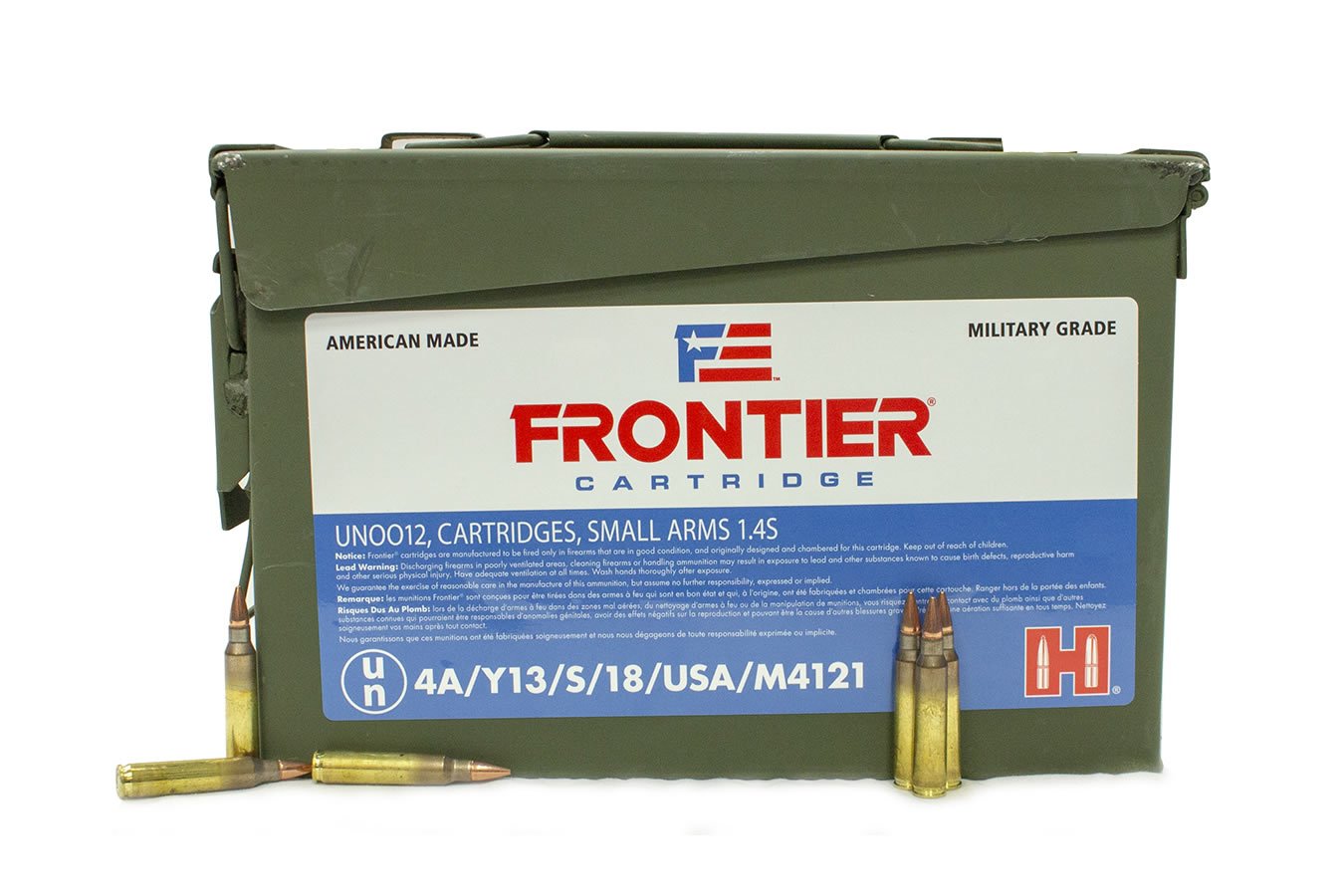 Hornady 5.56 NATO 62 gr Frontier FMJ 500/Case
