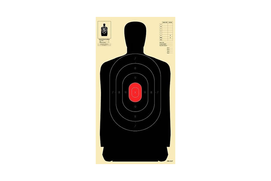 nationaltgt nra b 34 rc 25 yard silhouette target red