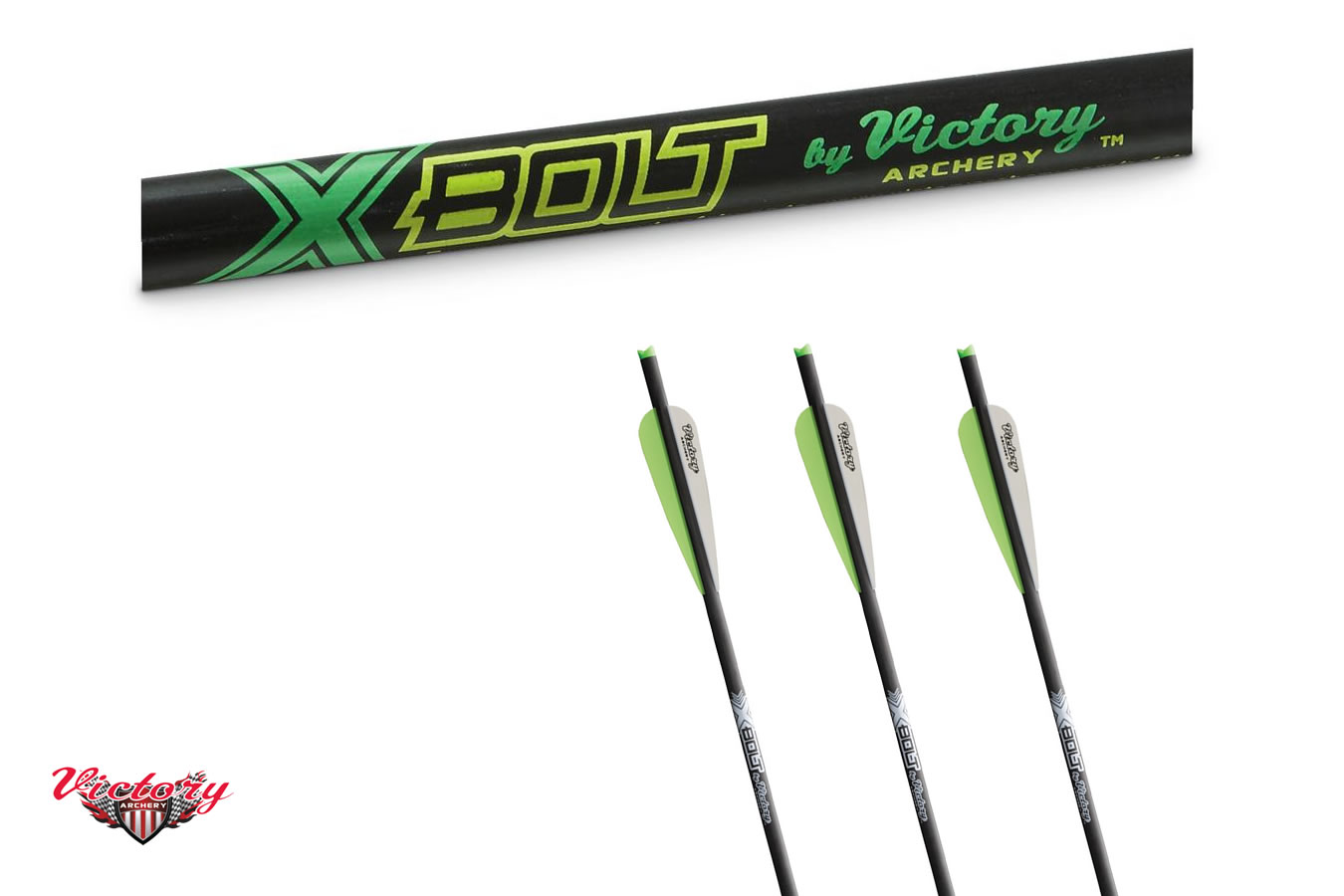 VICTORY ARCHERY XBOLT 20 INCH HALF MOON, LIGHTED NOCK FLETCHED