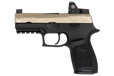 SIG SAUER P320 Compact Two-Tone RX 9mm Pistol with ROMEO1 Reflex Sight and Nickel PVD Slid