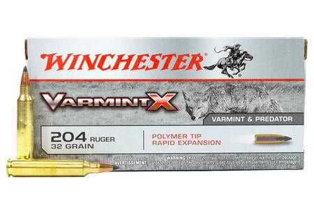 Winchester 204 Ruger 32 gr Polymer Tip Varmint X 20/Box