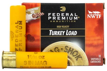 FEDERAL AMMUNITION 20 Gauge 3 Inch 1 5/16 oz 6 Shot Turkey Load Mag Shok 10/Box