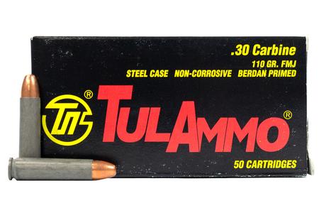 TULA AMMO 30 Carbine 110 gr FMJ Steel Case 50/Box