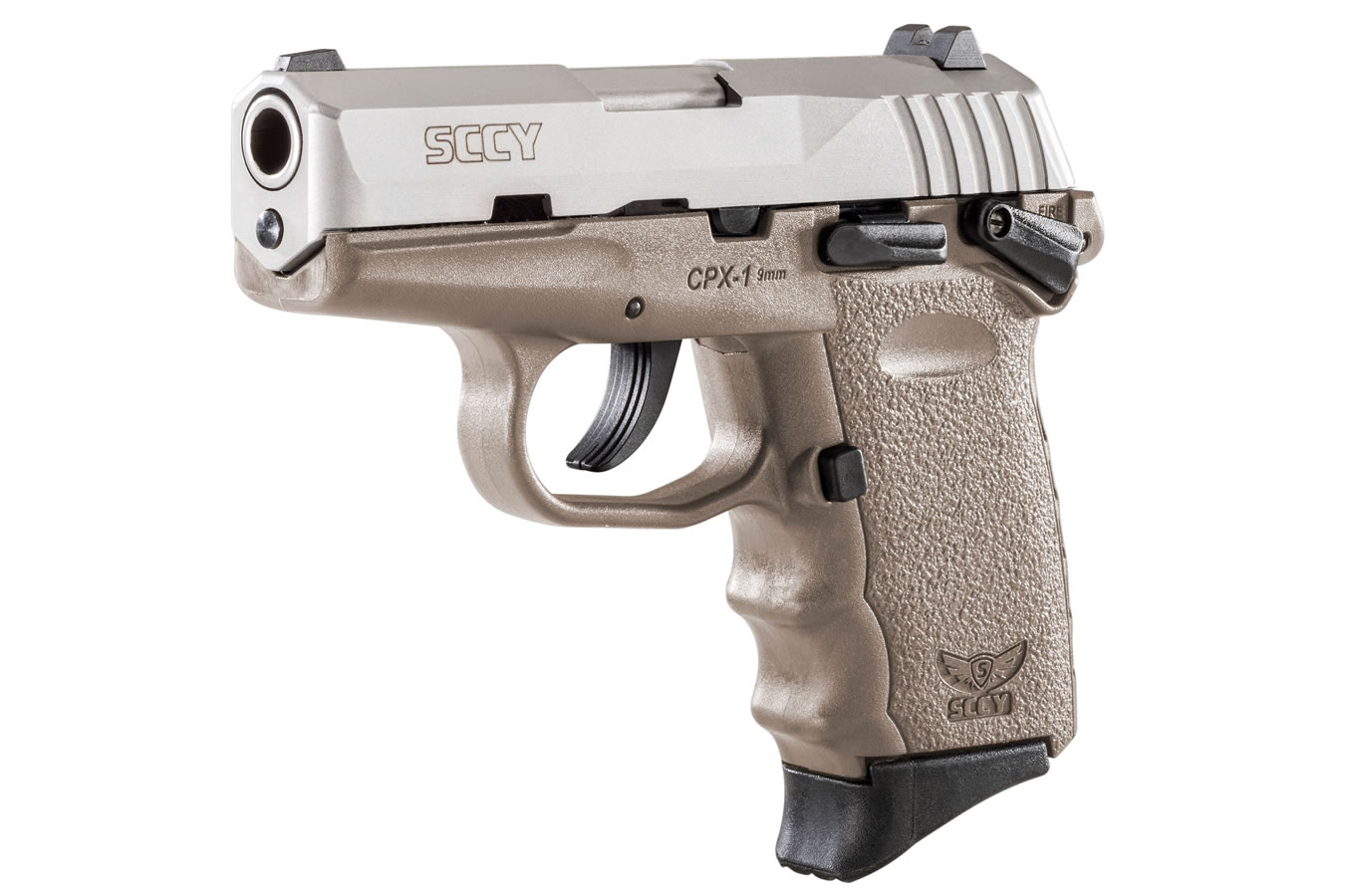 SCCY CPX-1 9MM FDE WITH STAINLESS SLIDE