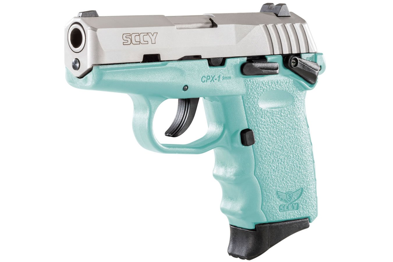 SCCY CPX-1 9MM SCCY BLUE AND STAINLESS FRAME