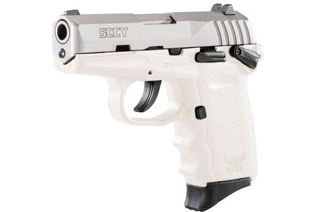 SCCY CPX-1 9mm Pistol with White Frame and Stainless Steel Slide