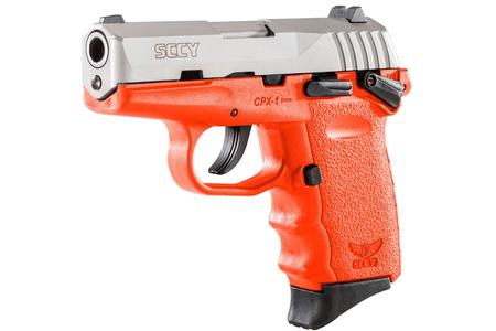 SCCY CPX-1 9mm Pistol with Orange Frame and Stainless Steel Slide
