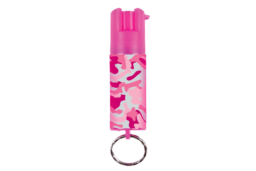 SABRE CAMO PEPPER SPRAY WITH KEY RING - PINK