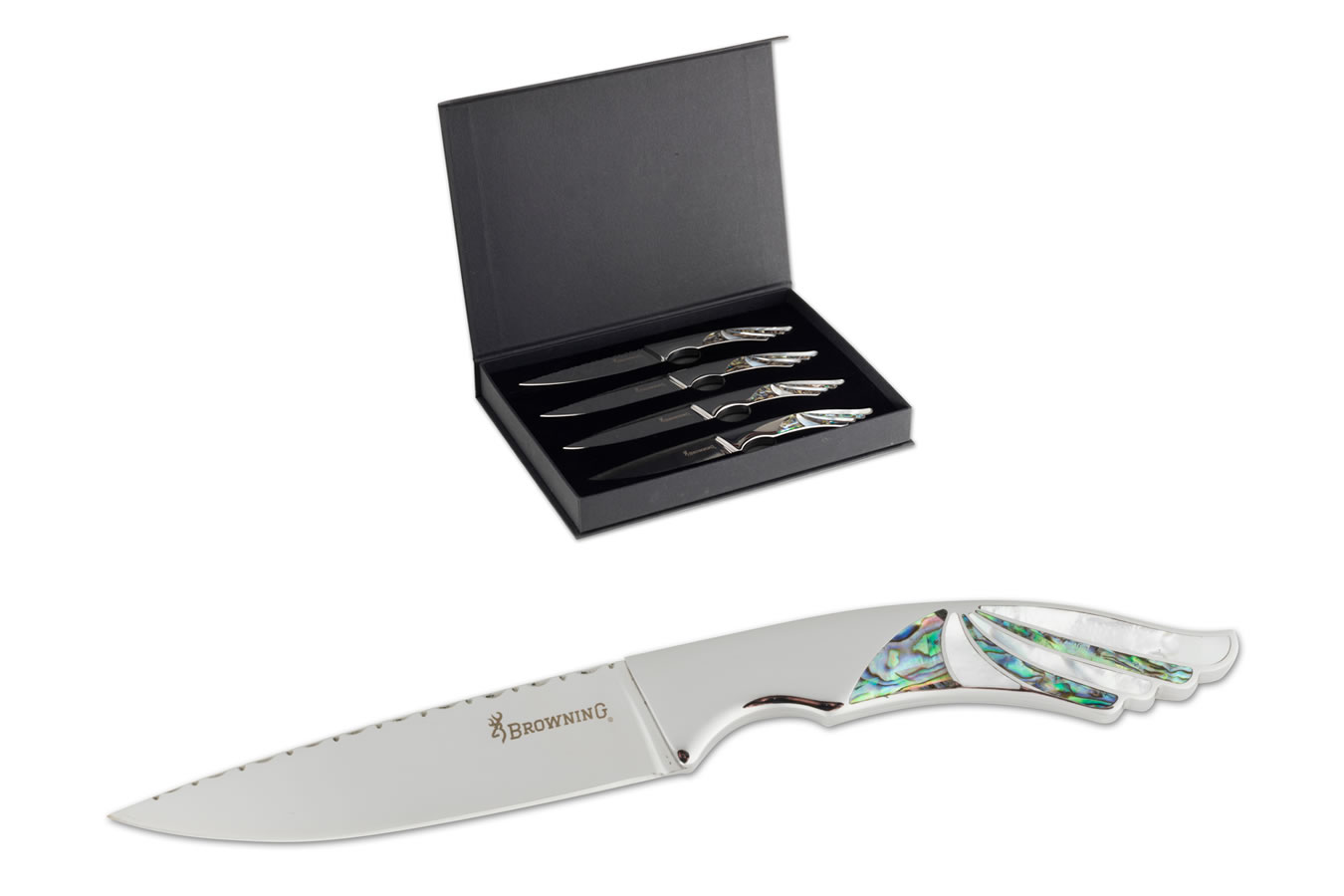 Browning Accessories MotherofPearl and Abalone Inlay Steak Knife Set