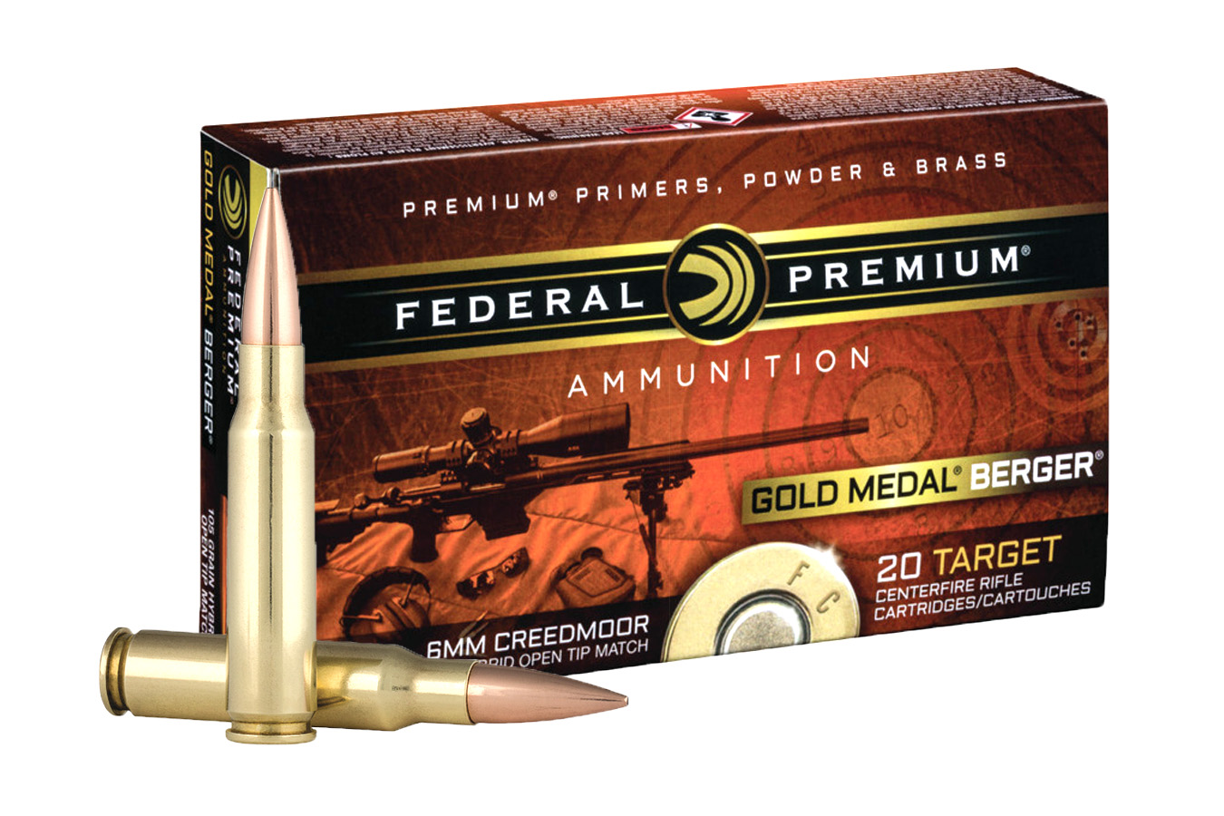 FEDERAL AMMUNITION 6MM CREEDMOOR 105 GR BERGER HYBRID BTHP