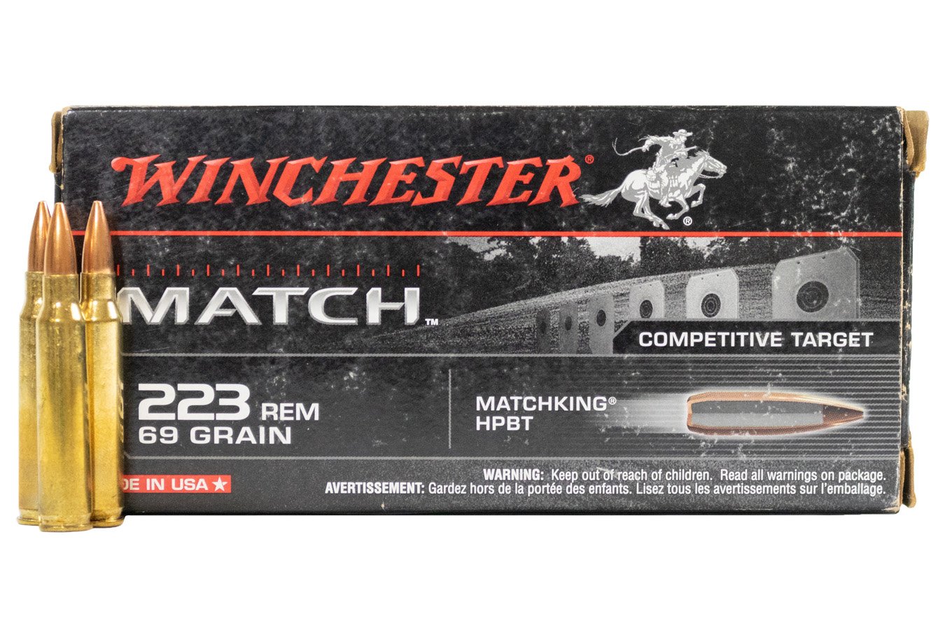 WINCHESTER AMMO 223 REM 69 GR BTHP MATCH