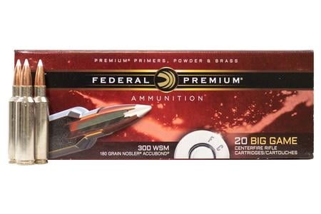 FEDERAL AMMUNITION 300 WIN Short Mag 180 gr Nosler AccuBond 20/Box