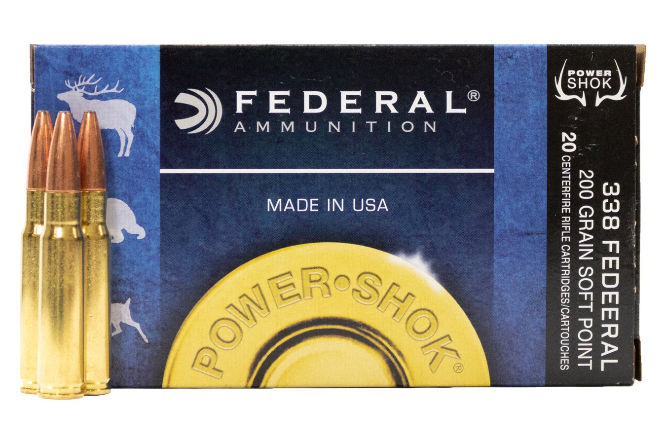 FEDERAL AMMUNITION 338 FEDERAL 200 GR SOFT POINT POWER-SHOK