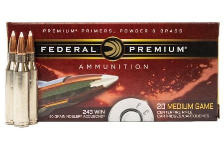 243 WIN 90 GR NOSLER ACCUBOND VITAL-SHOK