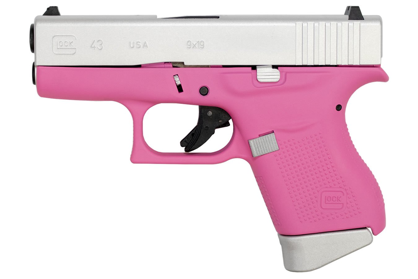 GLOCK 43 9MM PINK/ALUMINUM CERAKOTE