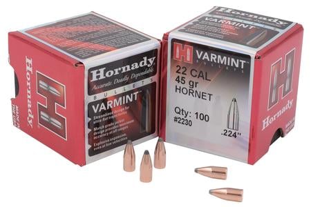 HORNADY 22 Cal .224 45 gr  HORNET Varmint 100/Box