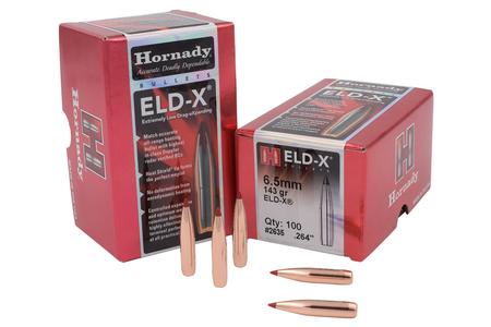 HORNADY 6.5mm .264 143 gr ELD-X 100/Box