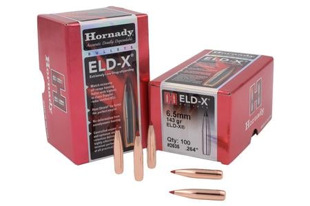 HORNADY 6.5mm .264 143 gr ELD-X 100/Box