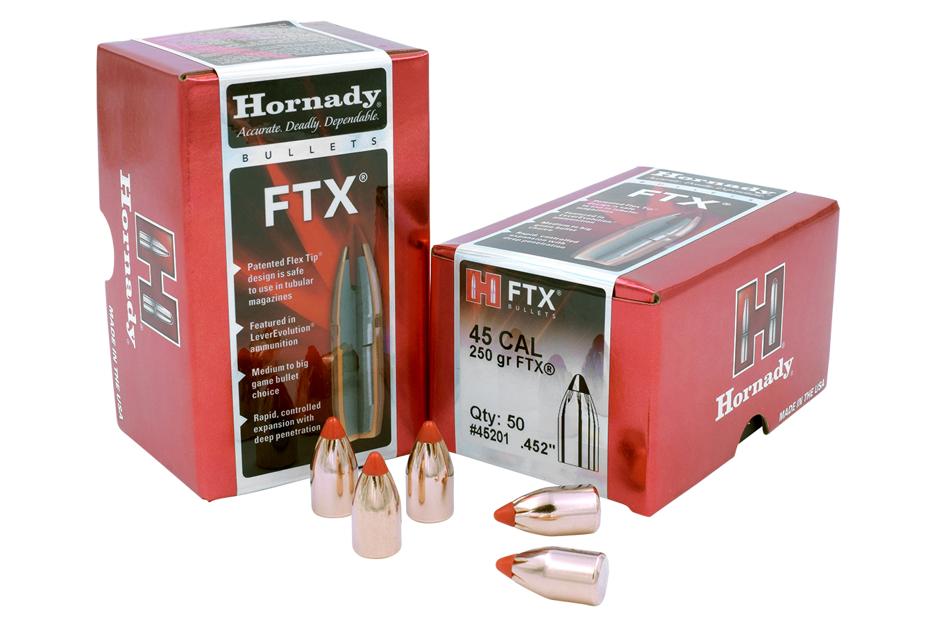 HORNADY 45 CAL .452 250 GR FTX (450 BUSHMASTER)