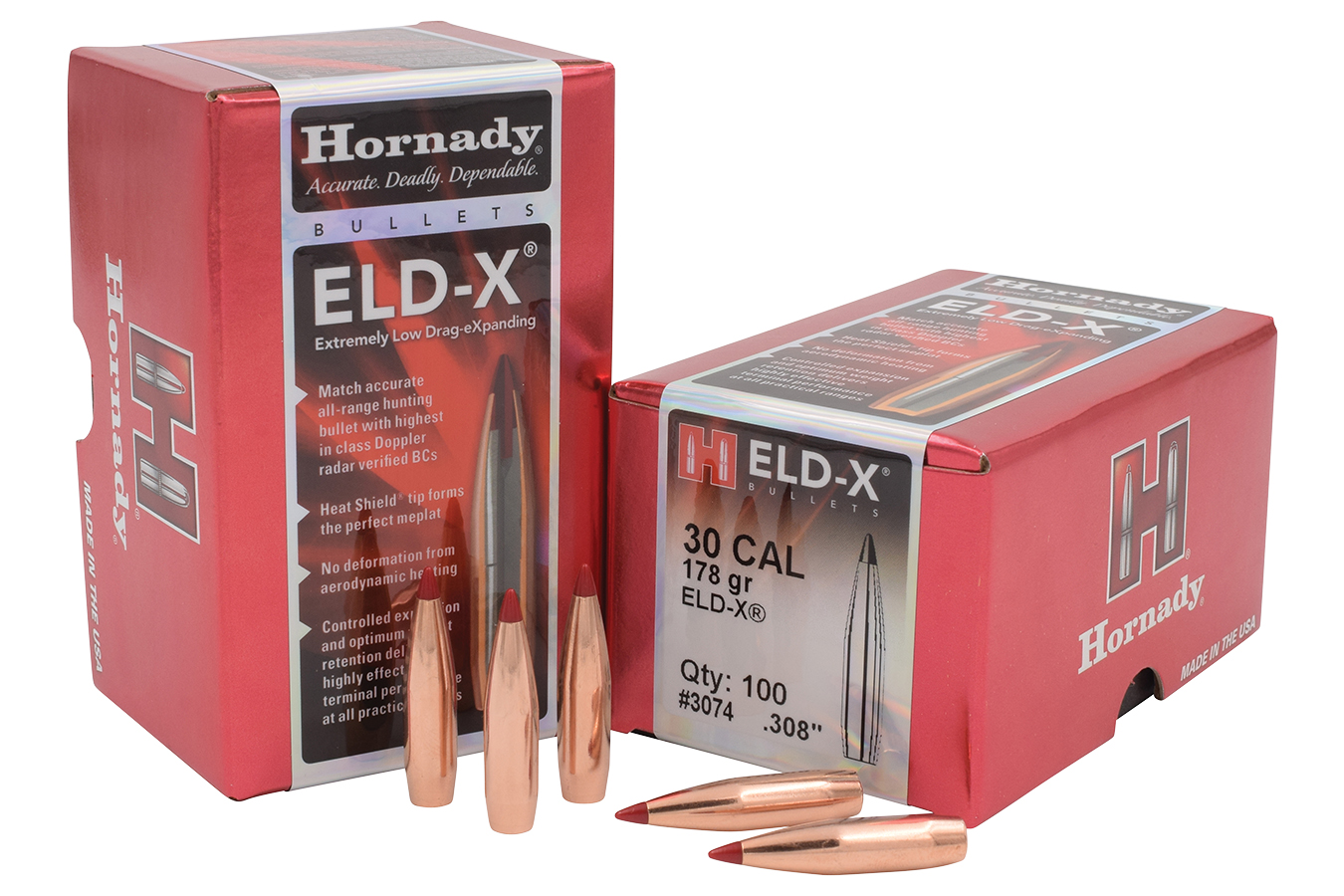 HORNADY 30 CAL .308 178 GR ELD-X