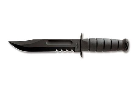 KA BAR KNIVES Full Size Black Ka-Bar, Serrated