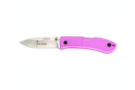 KA BAR KNIVES Dozier Folding Hunter, Pink