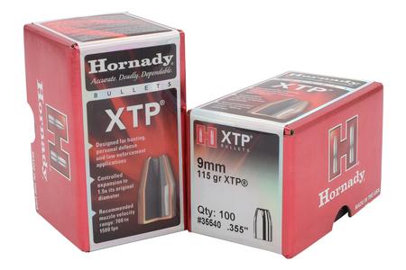 HORNADY 9mm .355 115 gr Hollow Point XTP 100/Box