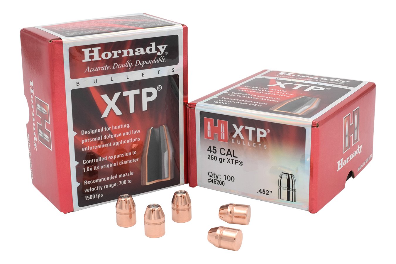 HORNADY 45 CAL .452 250 GR HP XTP