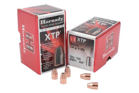HORNADY 9mm .355 124 gr HP/XTP 100/Box