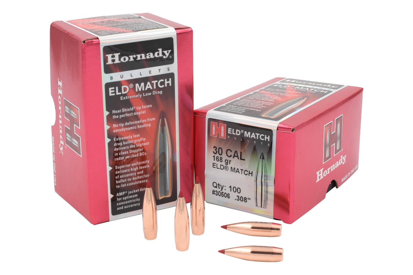 HORNADY 30 CAL .308 168 GR ELD MATCH