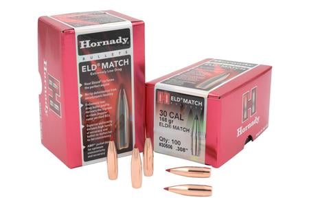 HORNADY 30 Cal .308 168 gr ELD Match 100/Box