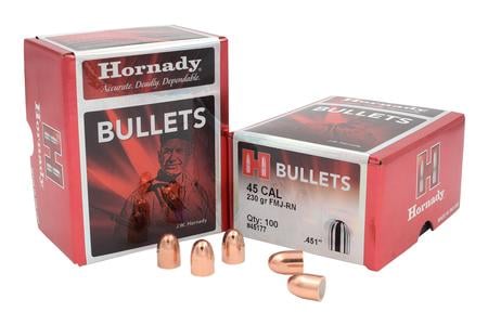 HORNADY 45 Cal .451 230 gr FMJ-RN 100/Box