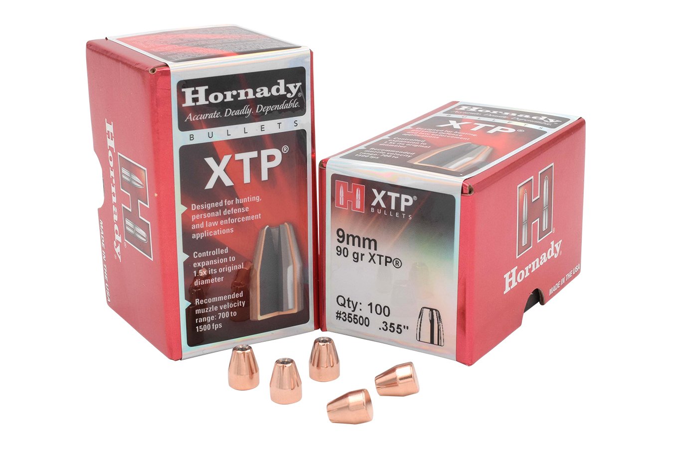 HORNADY 9MM .355 90 GR HP XTP 100 CT