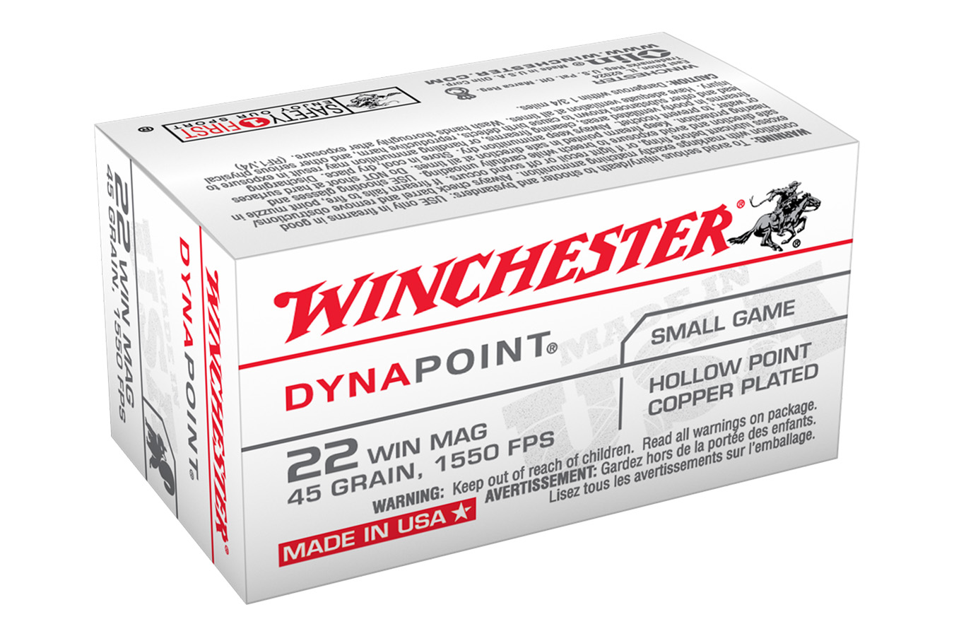 WINCHESTER AMMO 22 WIN MAG 45 GR DYNAPOINT CPHP