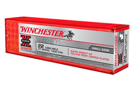 WINCHESTER AMMO 22LR 37 gr Copper Plated Super Speed HP 100/Box