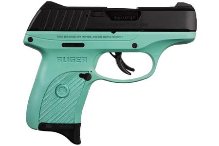 RUGER EC9S 9MM TURQUOISE FRAME BLACK SLIDE 3.12 IN BBL