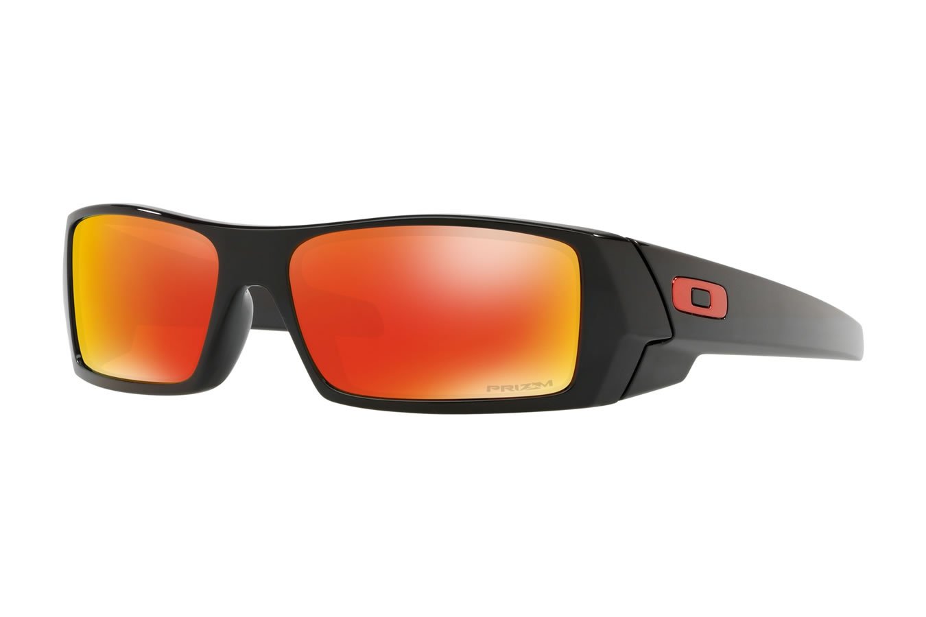 OAKLEY GASCAN SUNGLASSES WITH POLISHED BLACK FRAME AND PRIZM RUBY LENSES