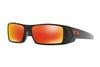 OAKLEY GASCAN SUNGLASSES WITH POLISHED BLACK FRAME AND PRIZM RUBY LENSES