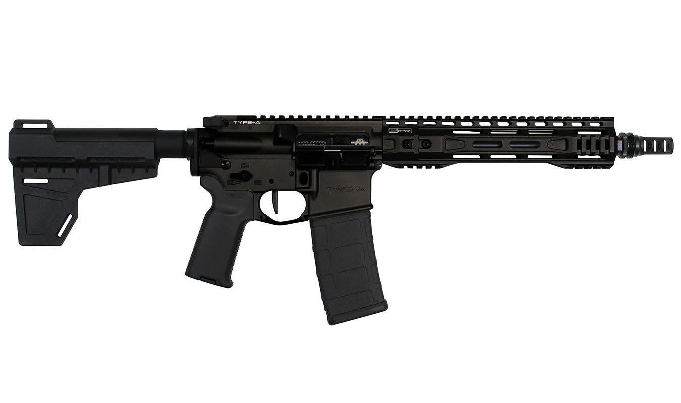 BG Defense SIPR Type-A 5.56mm Pistol with Shockwave Blade Stock and Black Finish