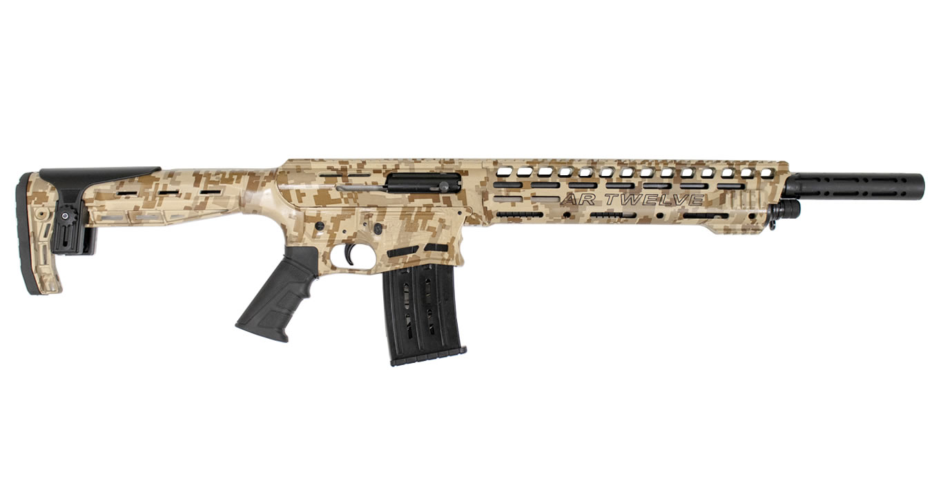 Panzer Arms AR-12 12 Gauge Semi-Auto Shotgun with Desert Digital Camo Finish