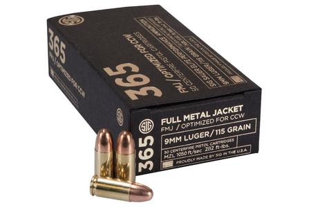 Sig Sauer 9mm 115 gr FMJ Elite 365 Ammo 50/Box exclusive deals