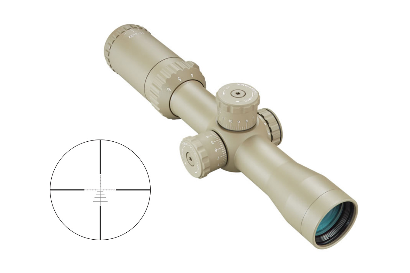 WEAVER KASPA 1.5-6X32MM FDE WITH BALLISTIC-X