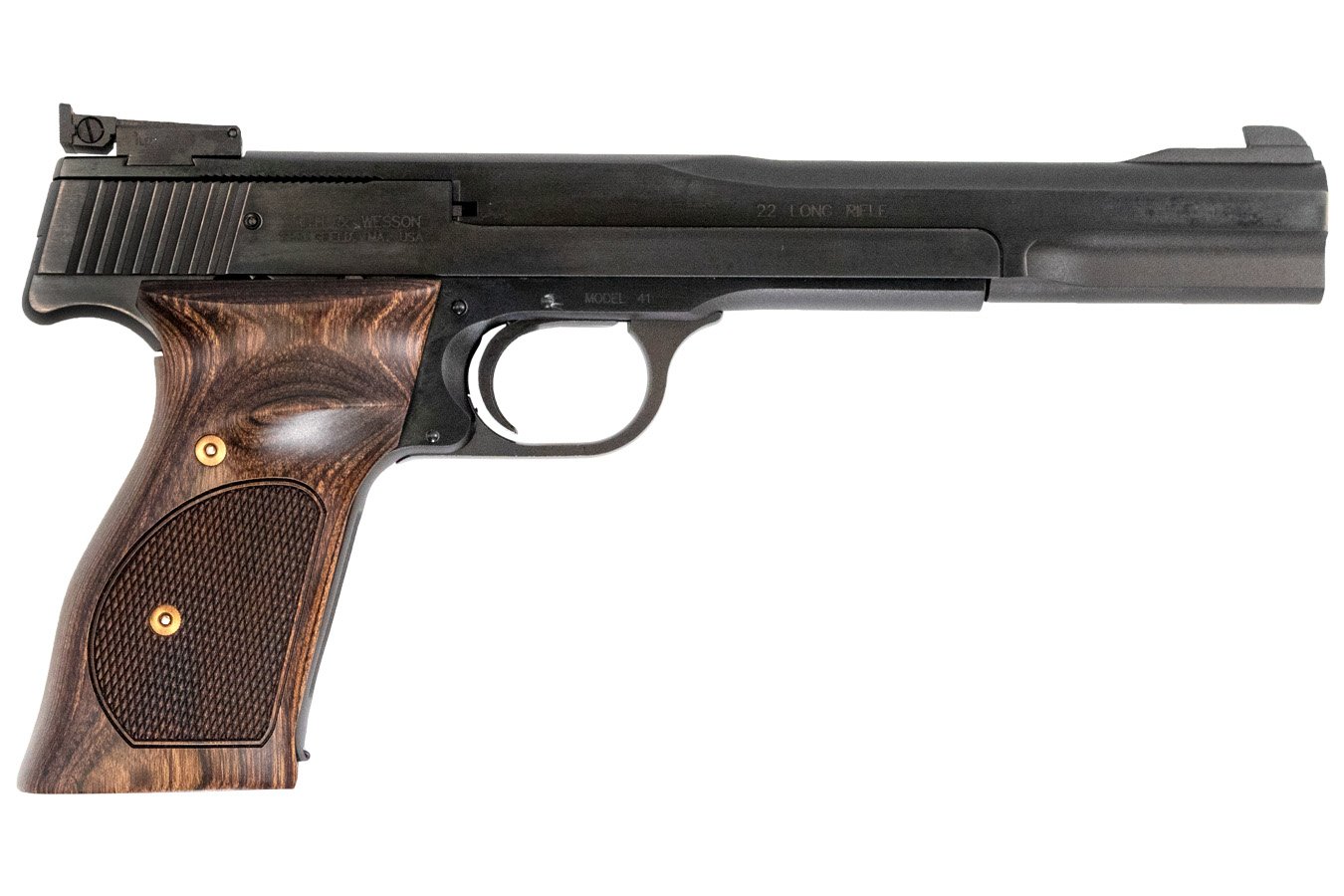 Smith And Wesson Model 41 22 Lr Rimfire Pistol 7 Inch With Wood Target 