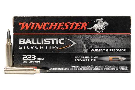 WINCHESTER AMMO 223 Rem 55 gr Ballistic Silvertip Police-Trade Ammo 20/Box