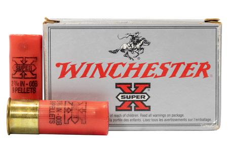 Winchester 12 Gauge 2 3/4-In 00-Buck Shot Super X Police-Trade Ammo 5/Box