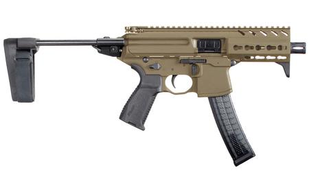 SIG SAUER MPX 9mm Flat Dark Earth (FDE) Semi-Automatic Pistol with Stabilizing Brace